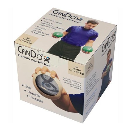 Fabrication Enterprises CanDo WaTE Hand-held Weighted Ball, Tan, 0.5 kg/1.1 lb. 460481